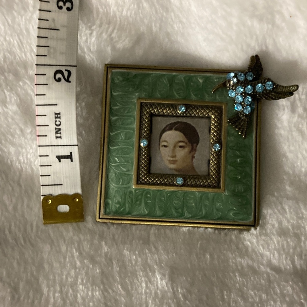 Two's Company Green Frame and Gold Jeweled Perfume Bottle - Picture 4 of 8